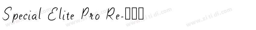 Special Elite Pro Re字体转换